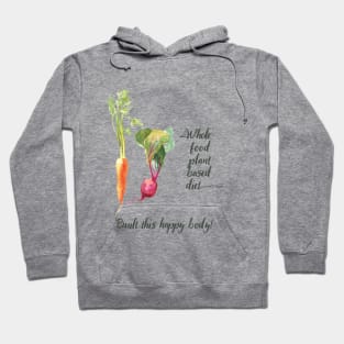 Whole Food Plant Based Vegan in Watercolor Hoodie